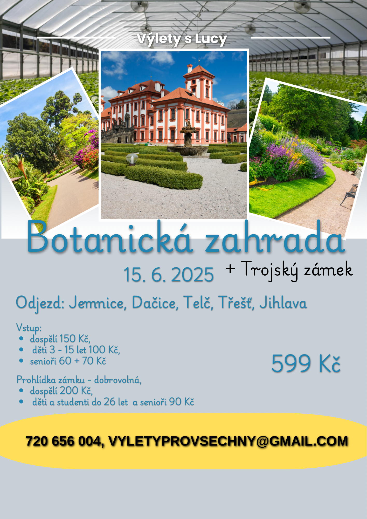 Botanická zahrada Praha a Trojský zámek