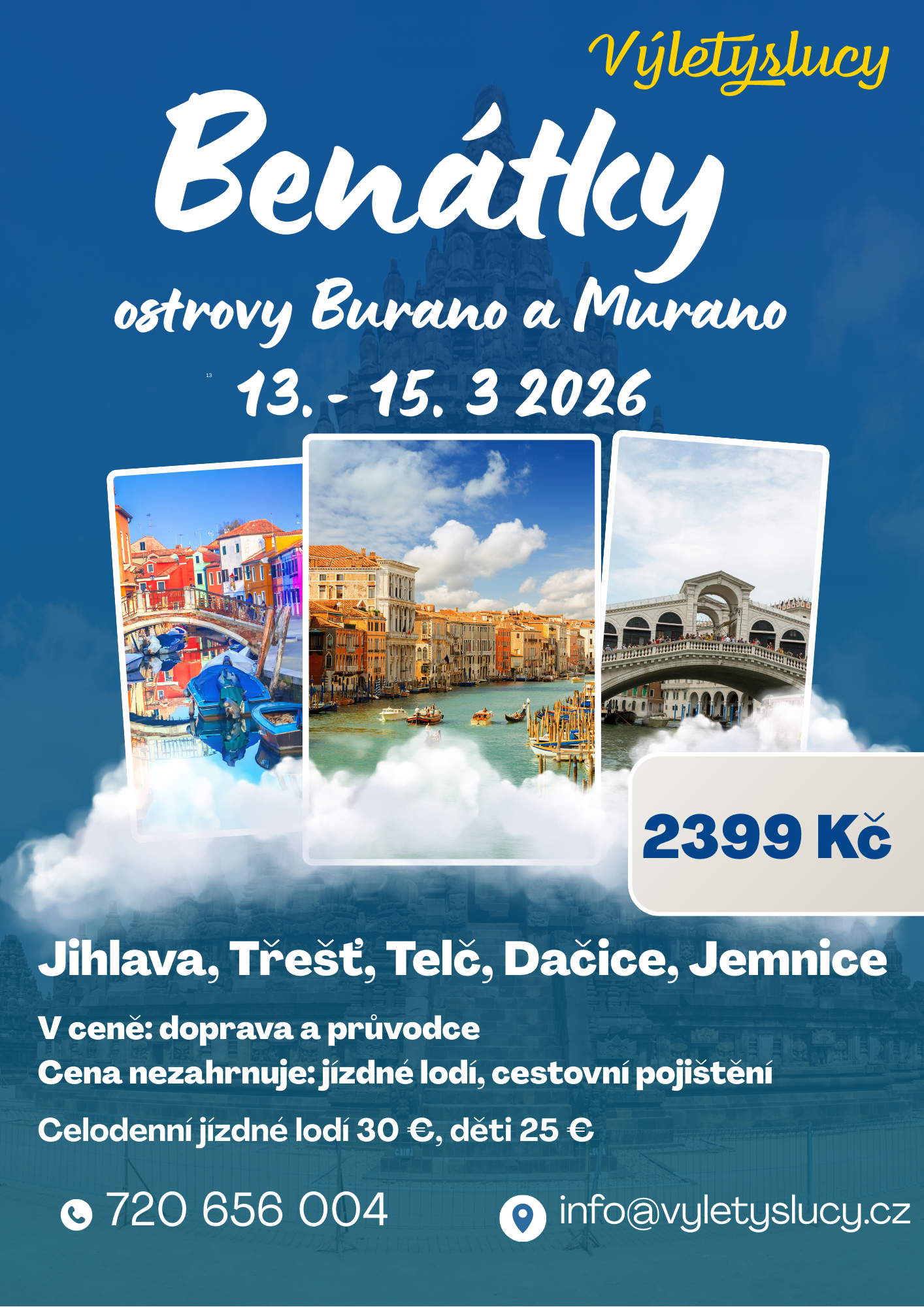 Benátky ostrovy Murano a Burano