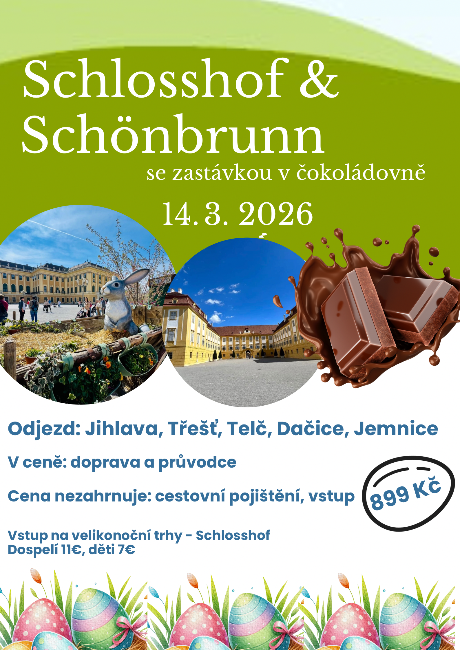 Schlosshof a Schönbrunn se zastávkou v čokoládovně Kittsee