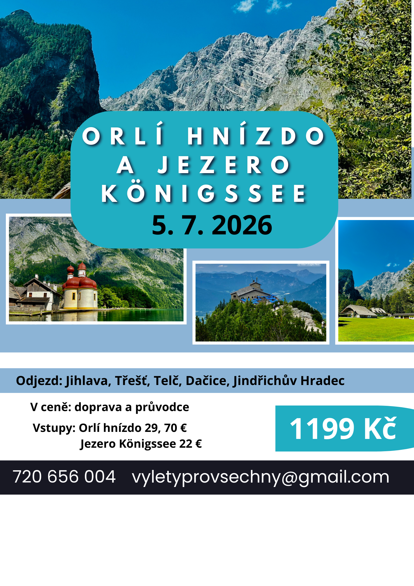 Orlí hnízdo a jezero Königssee