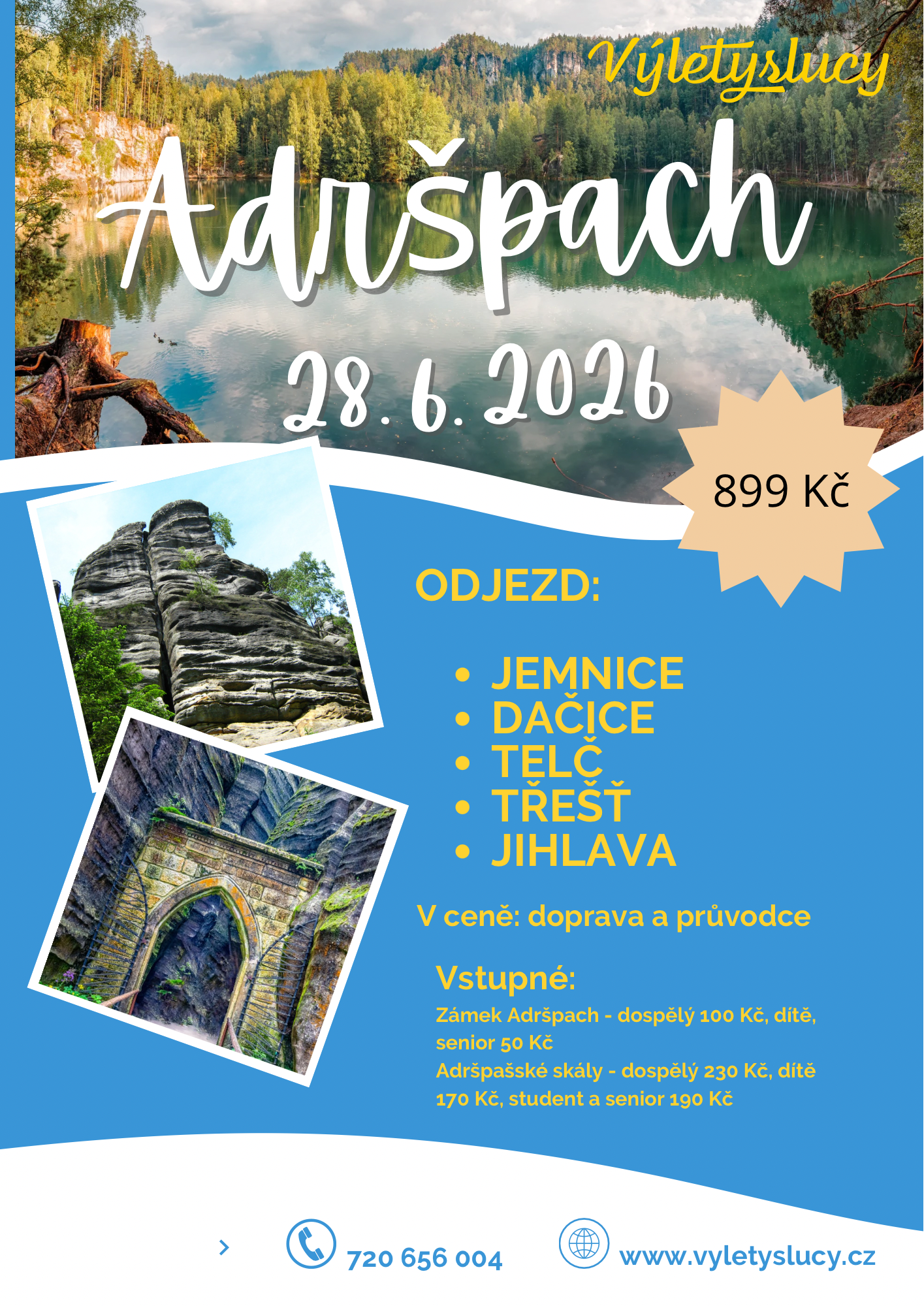 Adršpach – zámek a skalní město