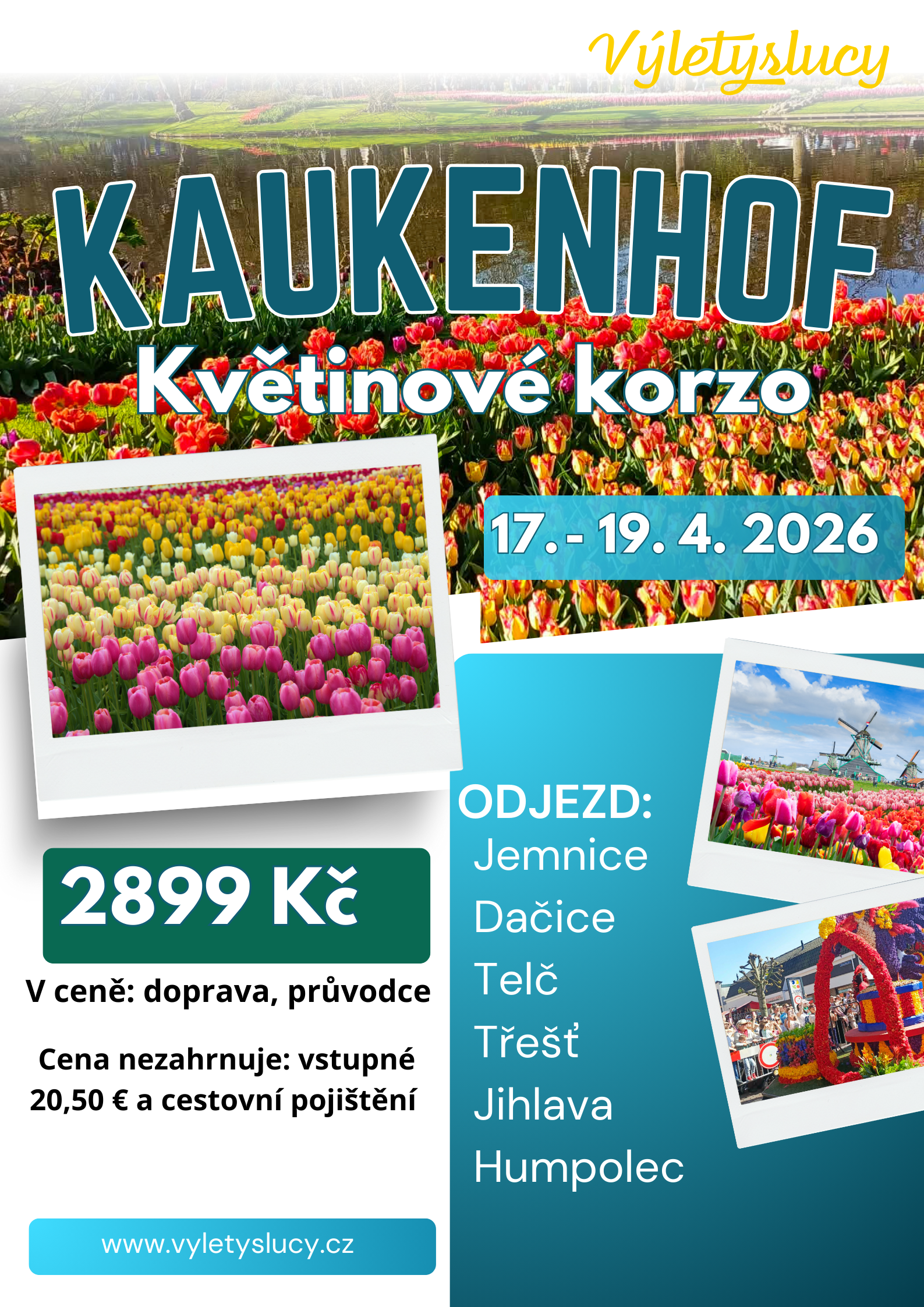 Holandsko – květinové korzo v Kaukenhofu