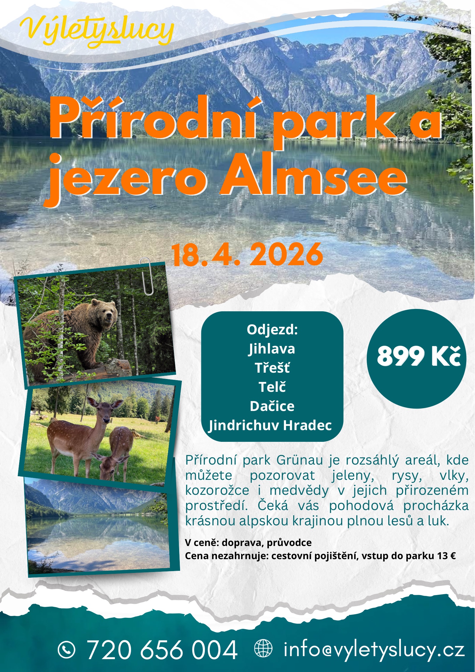 Přírodní park Grünau a jezero Almsee