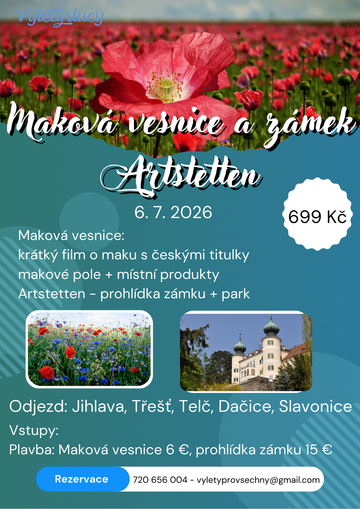 Maková vesnice a Artstetten