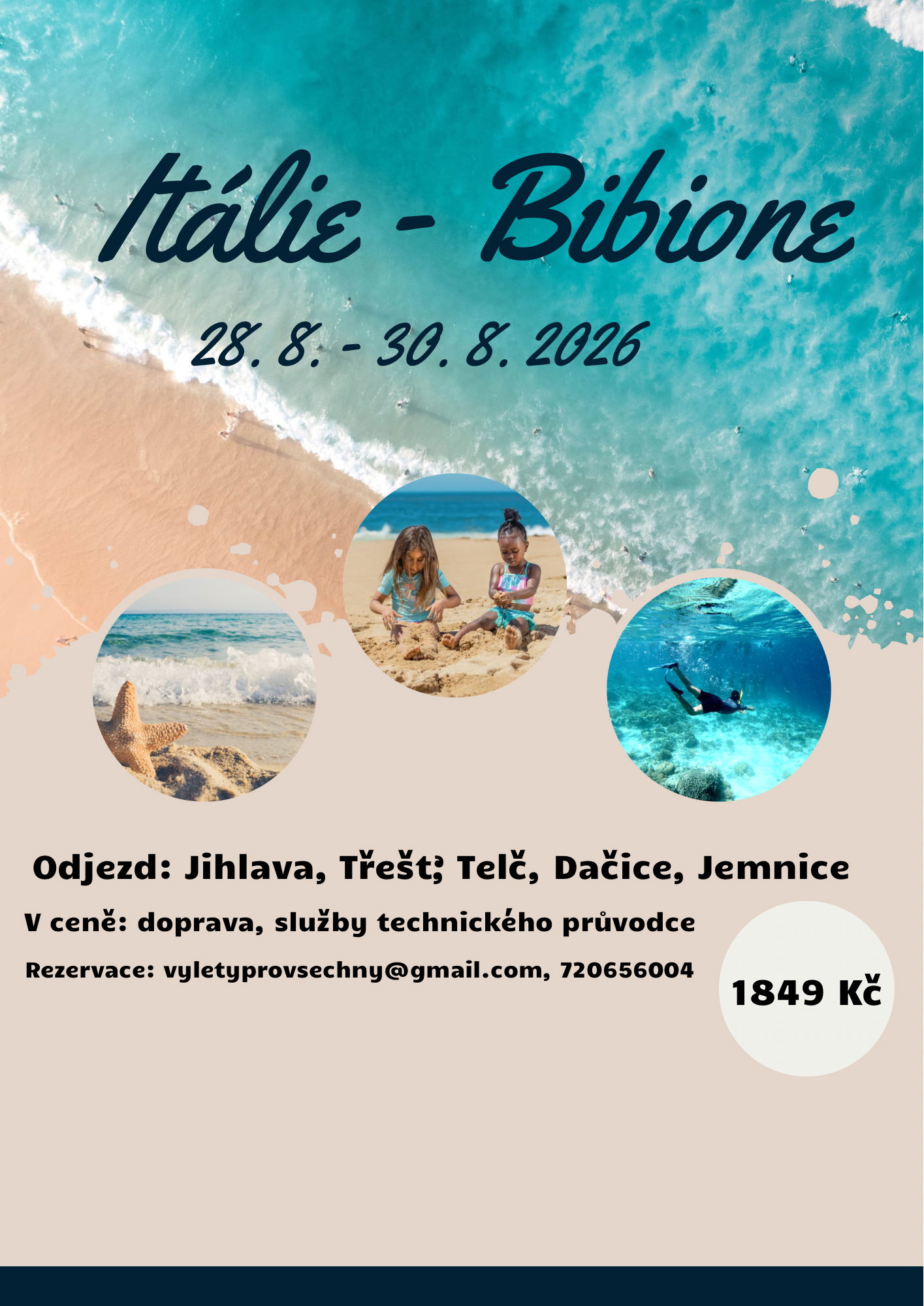 Bibione – jednodenní moře