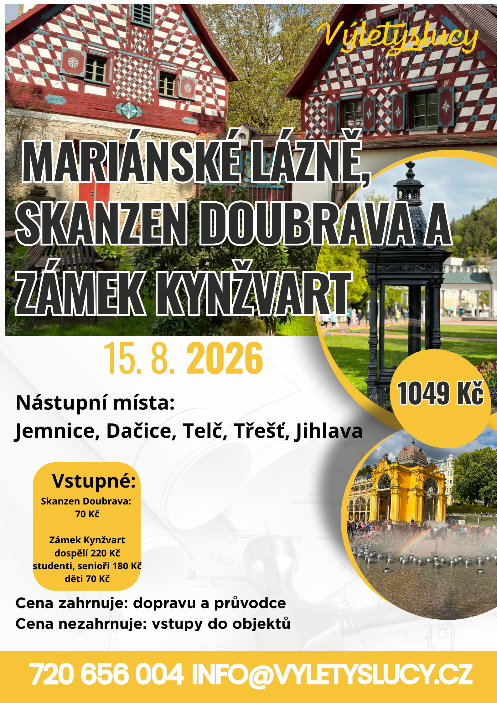 Mariánské Lázně, skanzen Doubrava a zámek Kynžvart